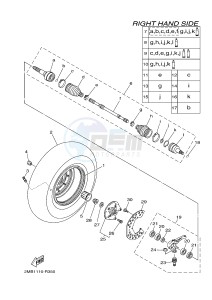 YXM700E YXM70VPHG VIKING EPS HUNTER (B427) drawing FRONT WHEEL 2