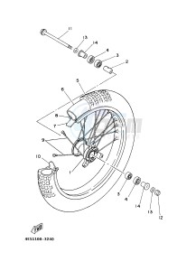 YZ85 YZ85LW (1SN4 1SN6 1SP4 1SP6) drawing FRONT WHEEL