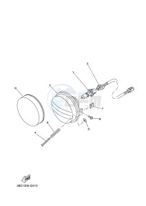 YFM350 YFM350FWA GRIZZLY 350 4WD (1SG1) drawing HEADLIGHT 1