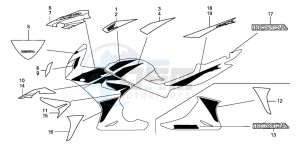 CBR125R drawing MARK/STRIPE (CBR125RW8)