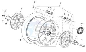 RSV 4 1000 APRC Factory ABS USA drawing Front wheel