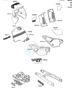 KL 650 A [KLR650] (A1-A5) [KLR650] drawing DECAL-- BLUE_WHITE- --- KL650-A3_A4- -