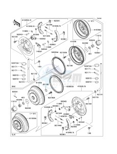 KAF 620 H [MULE 3010 4X4 HARDWOODS GREEN HD] (H6F-H8F) H7F drawing FRONT HUBS_BRAKES