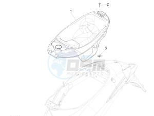 Liberty 125 4t 3v ie e3 drawing Helmet box - Undersaddle