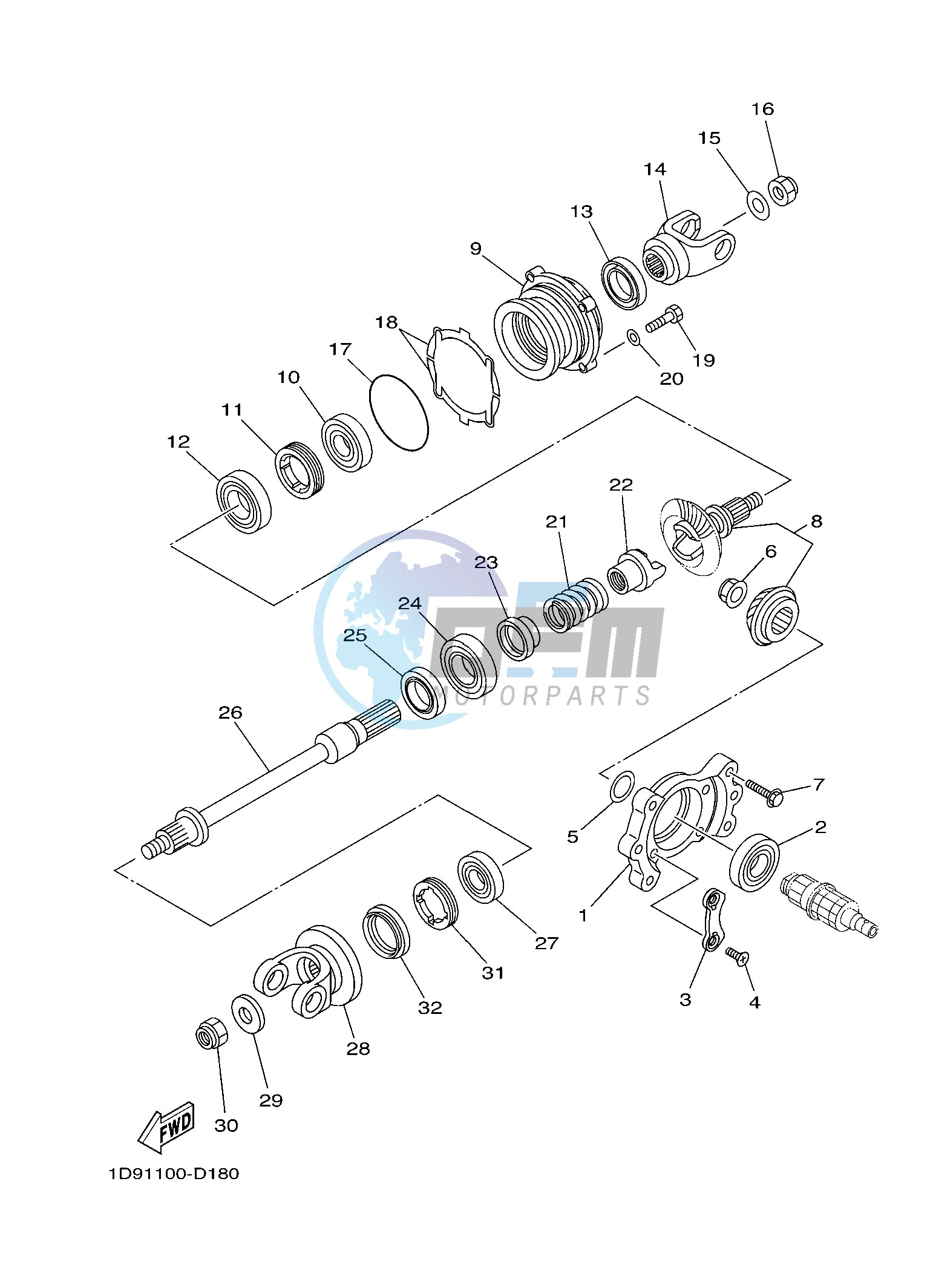 MIDDLE DRIVE GEAR