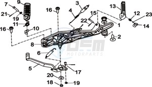 WOLF 300 (L8) EU EURO4 drawing R STEP BAR HOLDER ASSY