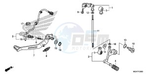 VFR1200XLF CrossTourer - VFR1200X 2ED - (2ED) drawing PEDAL