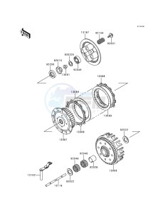 KX 125 K [KX125] (K2) [KX125] drawing CLUTCH