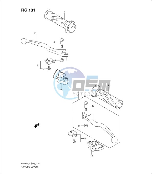 HANDLE LEVER (AN400L1 E19)