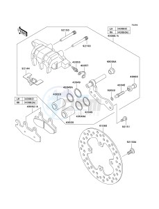 KVF 750 C [BRUTE FORCE 750 4X4I] (C6F-C7F) C6F drawing FRONT BRAKE