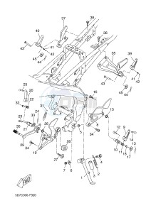 MT125 MT-125 (5D7L) drawing STAND & FOOTREST