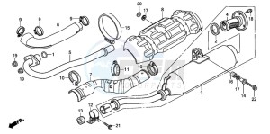 TRX500FPE drawing EXHAUST MUFFLER