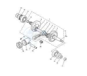 PW 80 drawing CRANKSHAFT AND PISTON