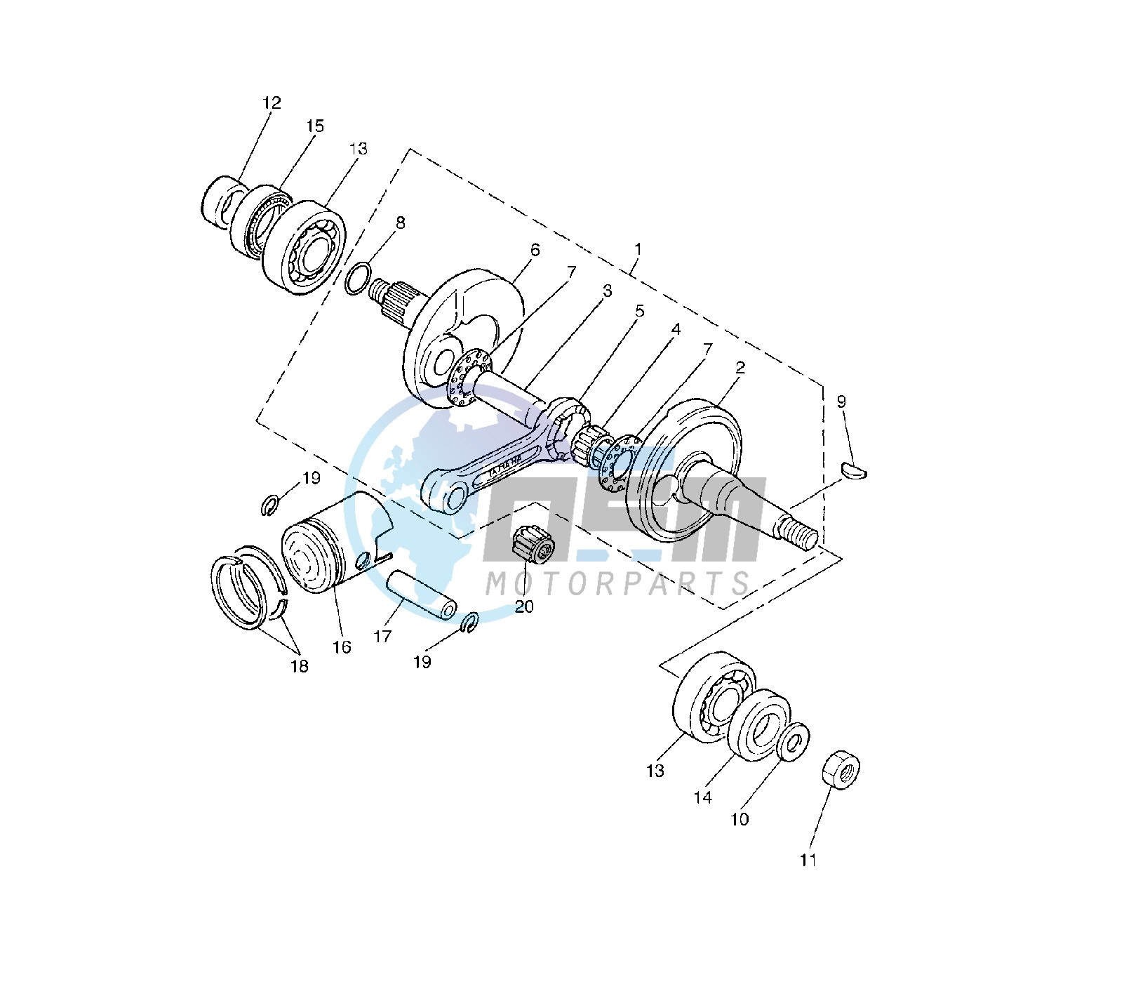 CRANKSHAFT AND PISTON