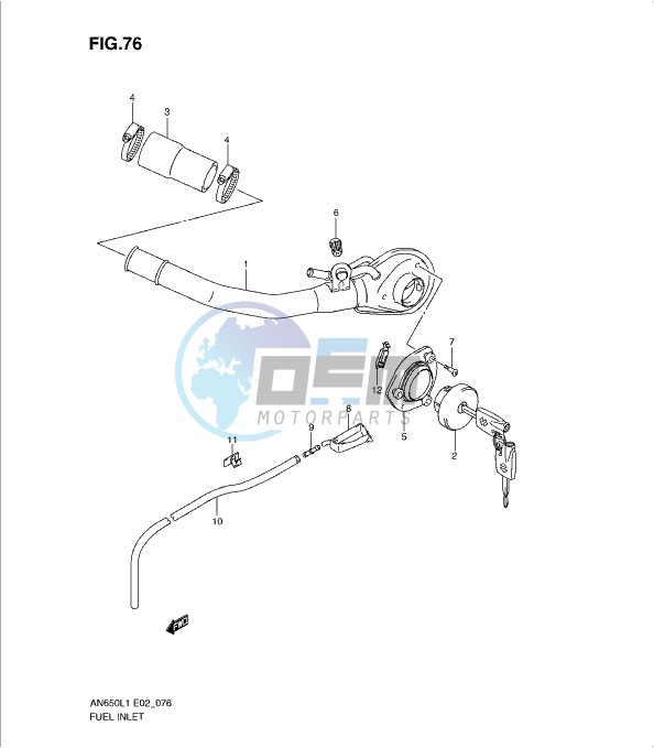 FUEL INLET (AN650AL1 E2)