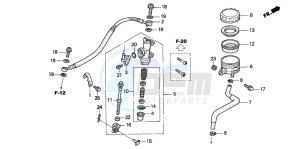 CBR600FR drawing REAR BRAKE MASTER CYLINDER