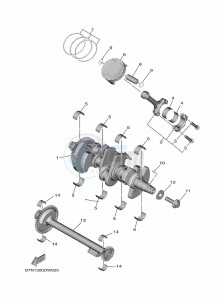 TRACER 9 GT+ MTT890D-K (BLG1) drawing CRANKSHAFT & PISTON