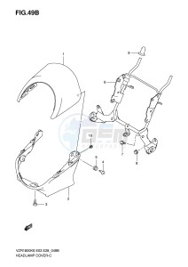 VZR1800 (E3-E28) INTRUDER drawing HEADLAMP COVER (VZR1800NK8 NK9)