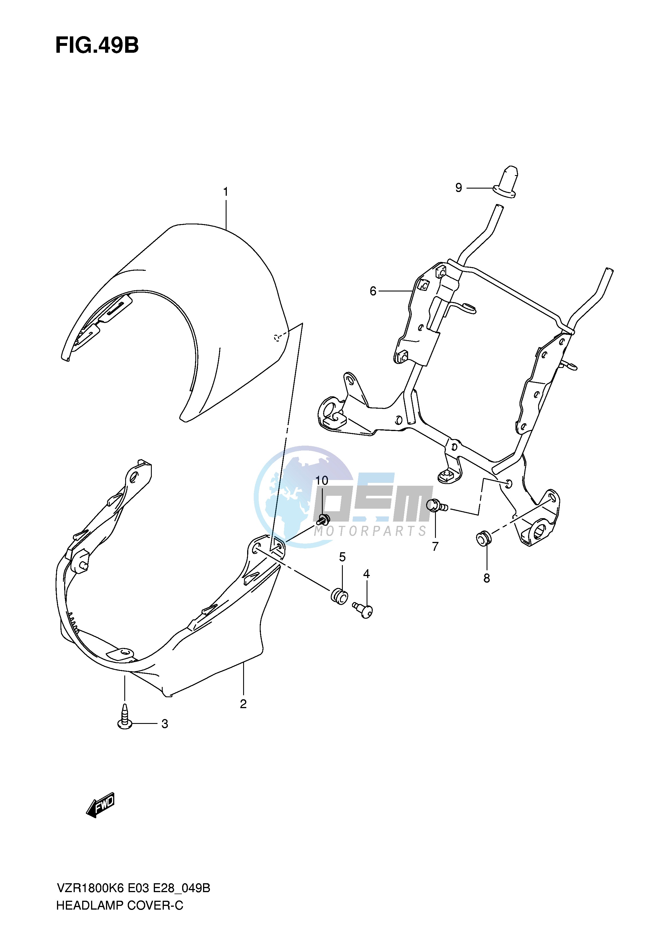 HEADLAMP COVER (VZR1800NK8 NK9)