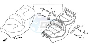 GL1500A GOLDWING ASPENCADE drawing SEAT