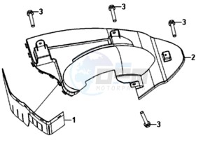 ALLO 50 45 KMH drawing REAR FENDER - MUDGUARD -