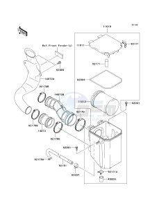 KVF 360 B [PRAIRIE 360] (B6F-B9F) B6F drawing AIR CLEANER