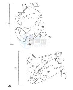 GS500E (E2) drawing COWLING (OPTIONAL)