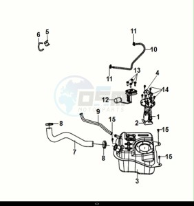 FIDDLE IV 125 (XG12WW-IT) (E5) (M1) drawing FUEL TANK