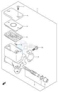 AN650 (E2) Burgman drawing REAR MASTER CYLINDER