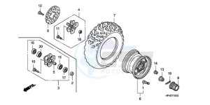 TRX420TMA Australia - (U / 2WD) drawing FRONT WHEEL