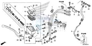 VT750C2SD UK - (E) drawing FRONT BRAKE MASTER CYLINDER (VT750C2S)