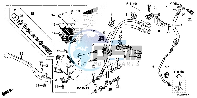 FRONT BRAKE MASTER CYLINDER (VT750C2S)