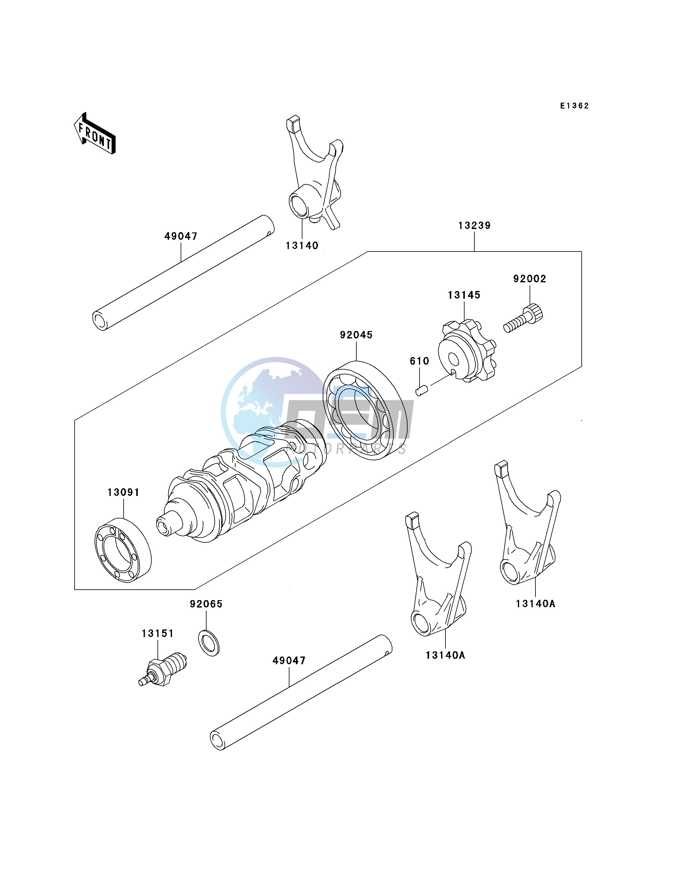 GEAR CHANGE DRUM_SHIFT FORK-- S- -