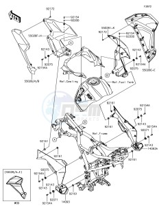 VERSYS-X 300 ABS KLE300CHF XX (EU ME A(FRICA) drawing Cowling Lowers