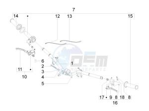 LX 125 4T ie E3 Touring drawing Handlebars - Master cil