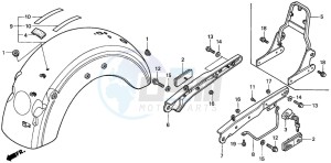 VT1100C2 drawing REAR FENDER