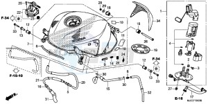 CB650FE CB650F 2ED - (2ED) drawing FUEL TANK