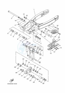 YZ85LW YZ85 (B0GG) drawing REAR ARM