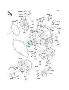 KLX 300 A [KLX300R] (A2-A6) [KLX300R] drawing ENGINE COVER-- S- -