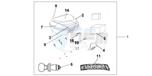 CBF1000 drawing TOP BOX 35 L BLACK