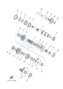 YXM700E YXM700PHE MP 700 EPS (1XP9) drawing TRANSMISSION