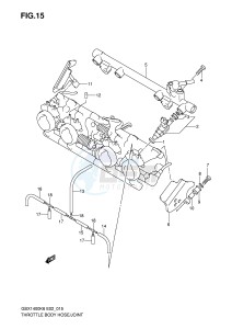 GSX1400 (E2) drawing THROTTLE BODY HOSE JOINT