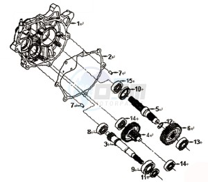 SYMPHONY 125 drawing CRANKCASE - DRIVE SHAFT