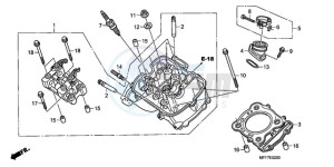 XL700V9 ED drawing FRONT CYLINDER HEAD