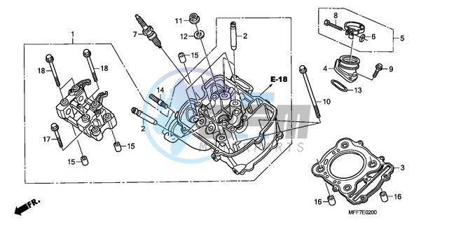 FRONT CYLINDER HEAD