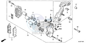 GL1800BF F6B Bagger - GL1800BF UK - (E) drawing L. FRONT BRAKE CALIPER