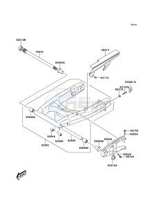 KLV1000 LV1000-A2H GB XX (EU ME A(FRICA) drawing Swingarm