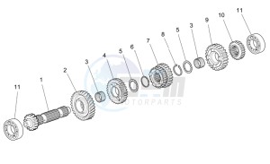 Griso V IE 1100 drawing Primary gear shaft