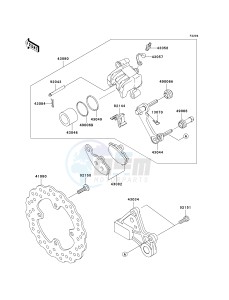 ZX 1000 E [NINJA ZX-10R] (E8F-E9FA) 0E8F drawing REAR BRAKE