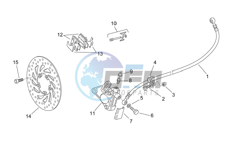 Front brake caliper